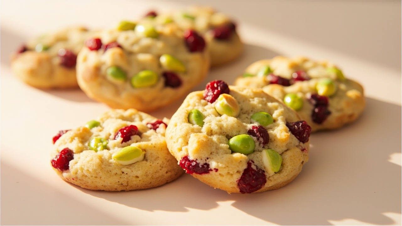 5 Festive Pistachio Cranberry Shortbread Cookies