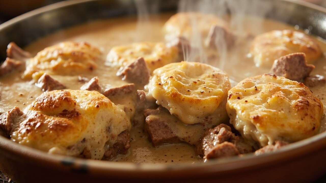 Irresistible Sausage Biscuits and Gravy Casserole Recipe