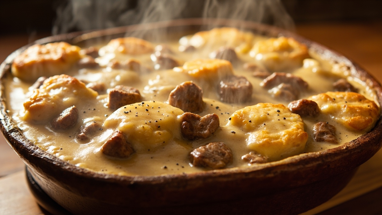Irresistible Sausage Biscuits and Gravy Casserole Recipe