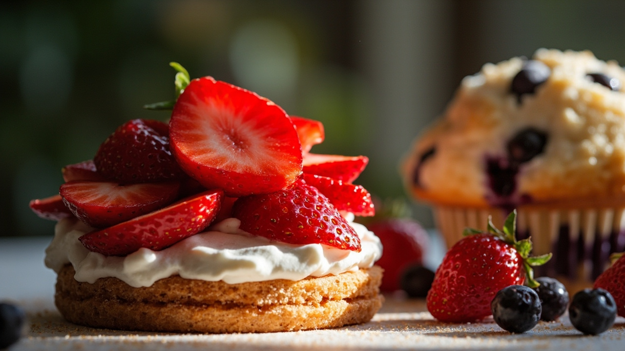 Delight in Strawberry Shortcake Blueberry Muffin Perfection