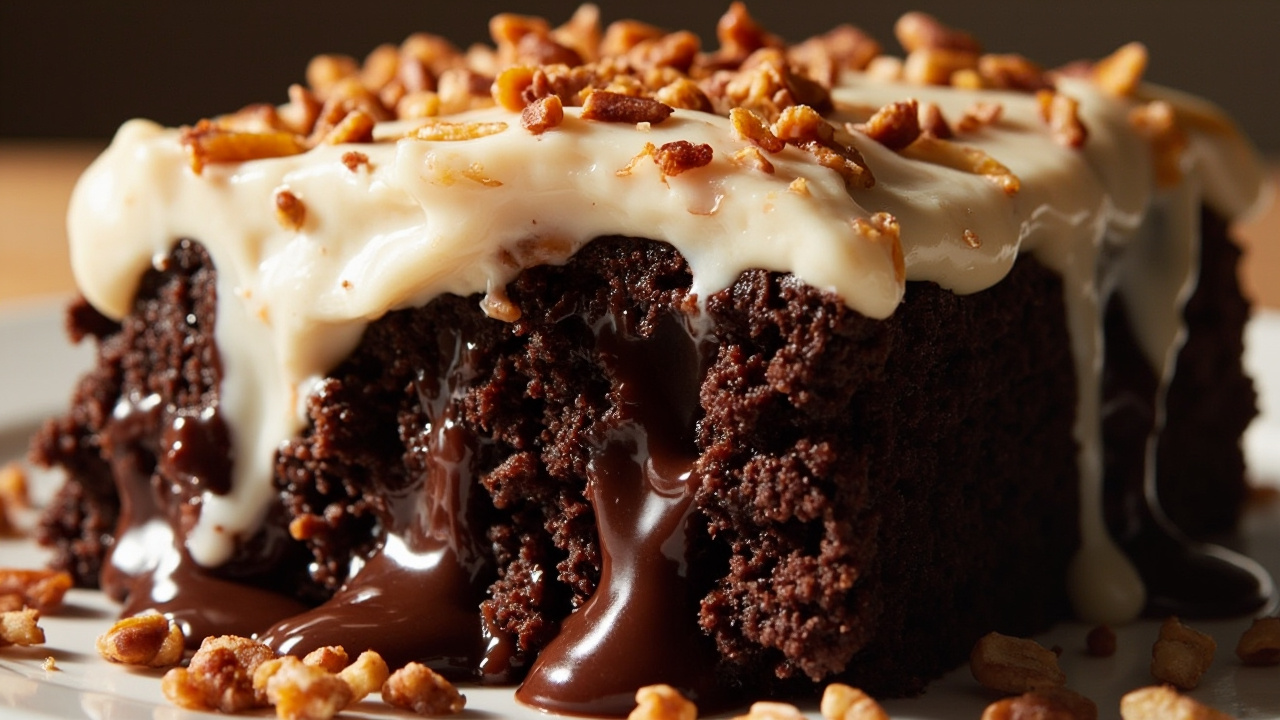 Indulge in Irresistible German Chocolate Poke Cake