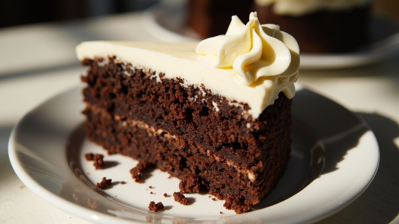 Indulge in Moist Chocolate Cake with Cream Cheese Frosting