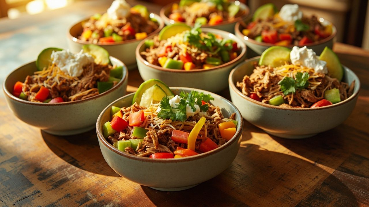 6 Easy Slow Cooker Chicken Taco Bowls You’ll Love 6 Easy Slow Cooker Chicken Taco Bowls You’ll Love